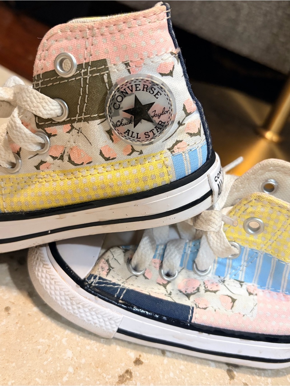 Converse Kids High-Top Sneakers in Pink, Yellow, Blue, White
